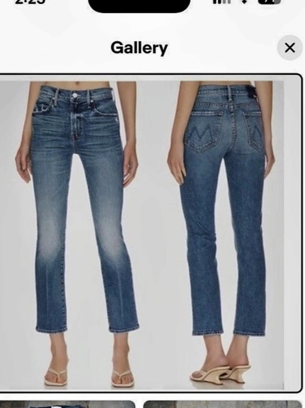 Mother The Rascal Ankle in A Little Dirt Never Hurt Jeans Blue Waist 26